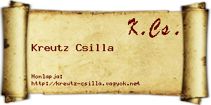 Kreutz Csilla névjegykártya