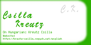 csilla kreutz business card